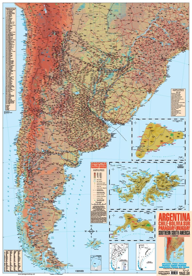Amérique du Sud, Sud | Zagier y Urruty carte pliée Zagier y Urruty 