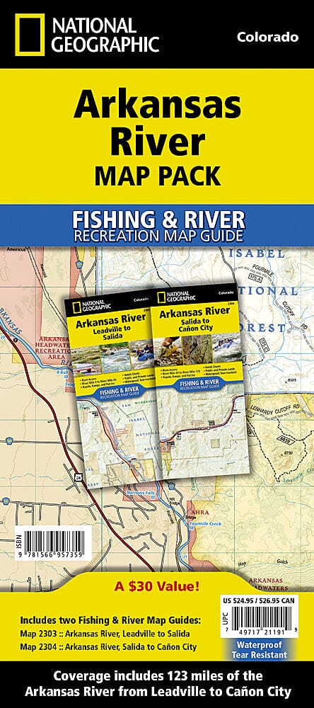 Arkansas River [Map Pack Bundle] | National Geographic carte pliée 