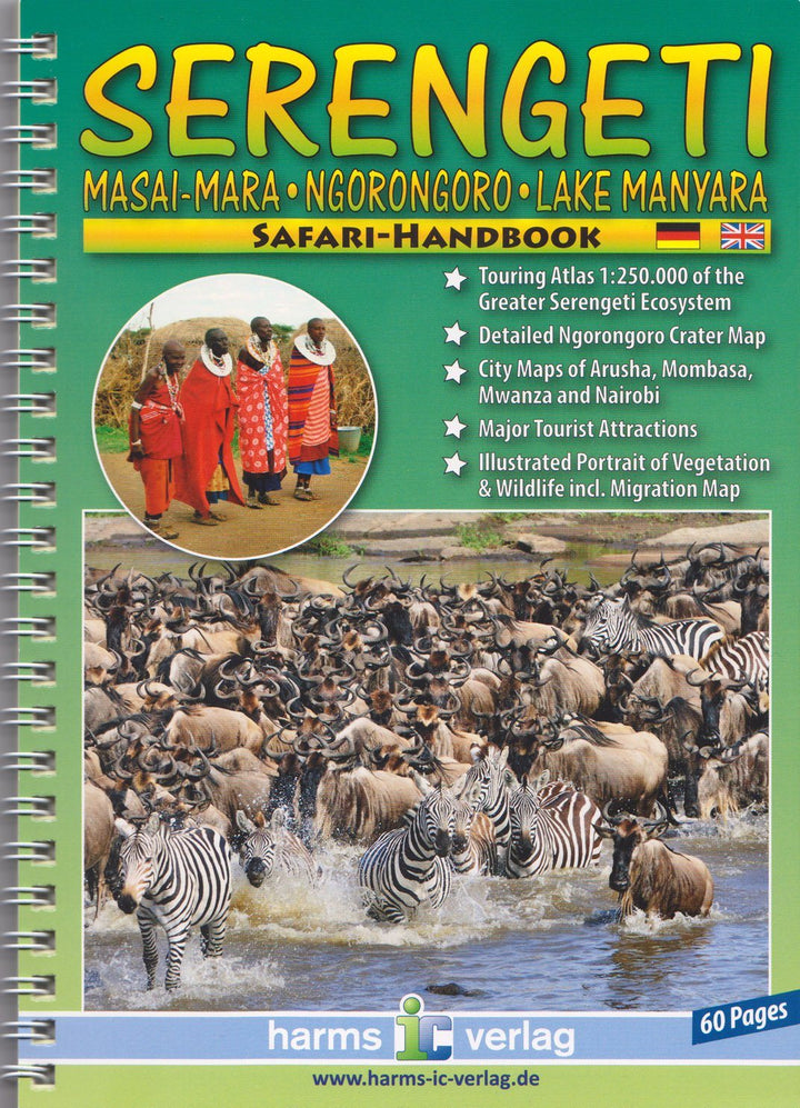 Atlas de cartes : Serengeti, Ngorongoro, Masai Mara, Lac Manyara (Tanzanie) | Harms Verlag atlas Harms Verlag 