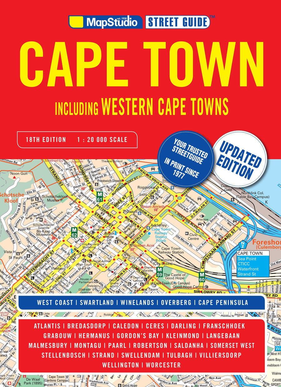 Atlas de rues - Le Cap, Western Cape Villes, Cape Penins | MapStudio atlas MapStudio 