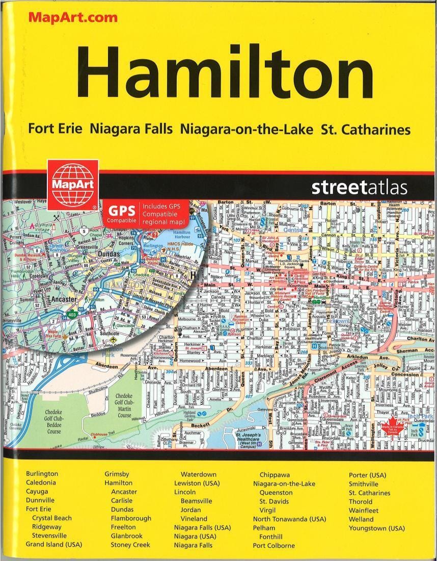 Hamilton and Niagara Falls, ON Street Atlas (Large Print) | Canadian Cartographics Corporation Atlas 