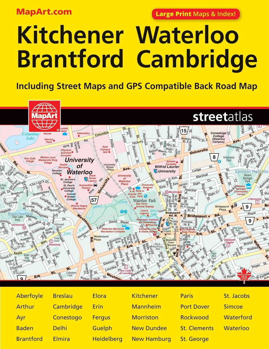 Kitchener and Waterloo (Ontario) Street Atlas | Canadian Cartographics Corporation Atlas 