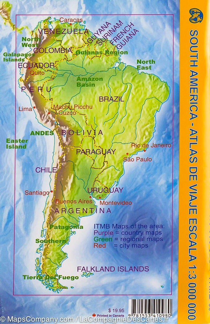 Atlas routier de poche &#8211; Amérique du Sud | ITM - La Compagnie des Cartes