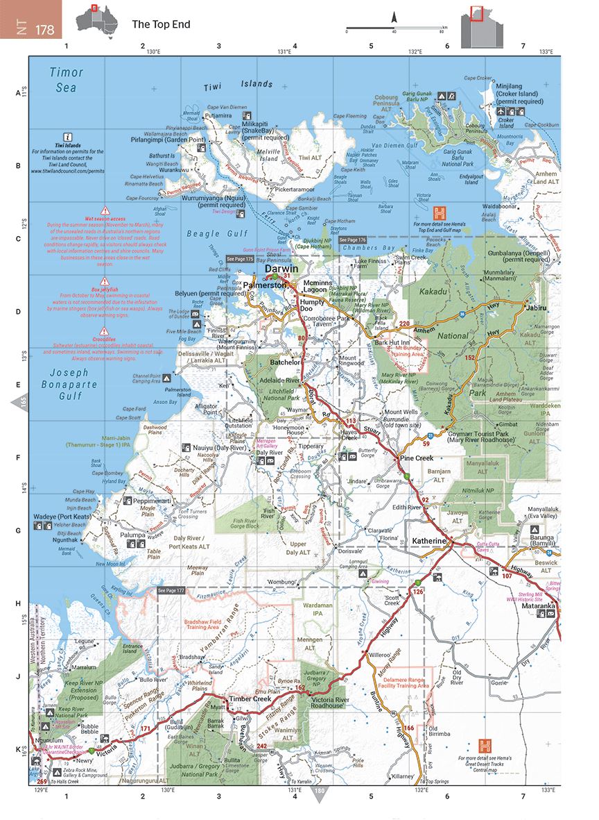 Atlas routier de l'Australie  - 25,2 cm x 34,5 cm | Hema Maps - La Compagnie des Cartes