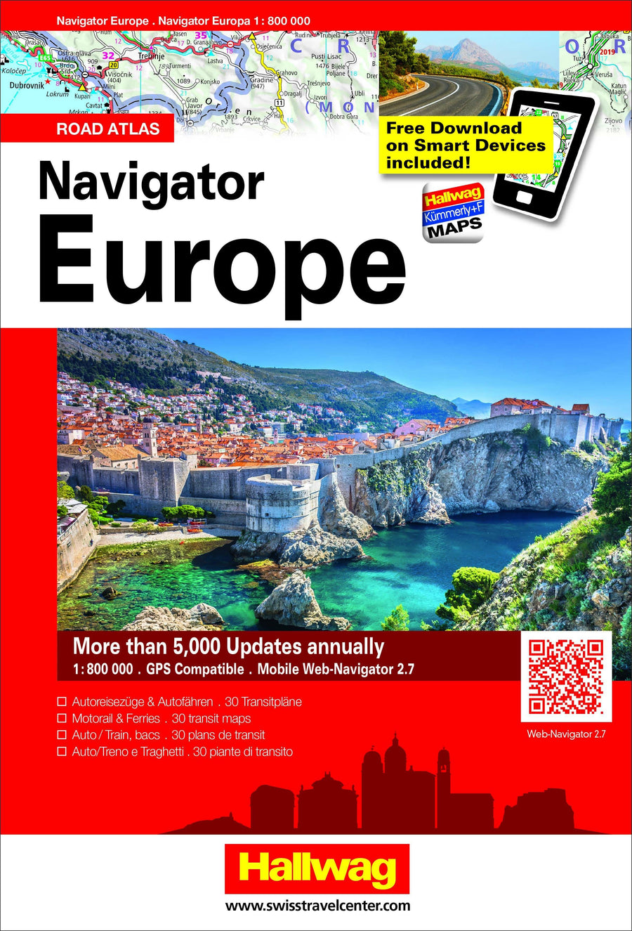 Atlas routier - Europe + web-navigator 2.7 | Hallwag atlas Hallwag 