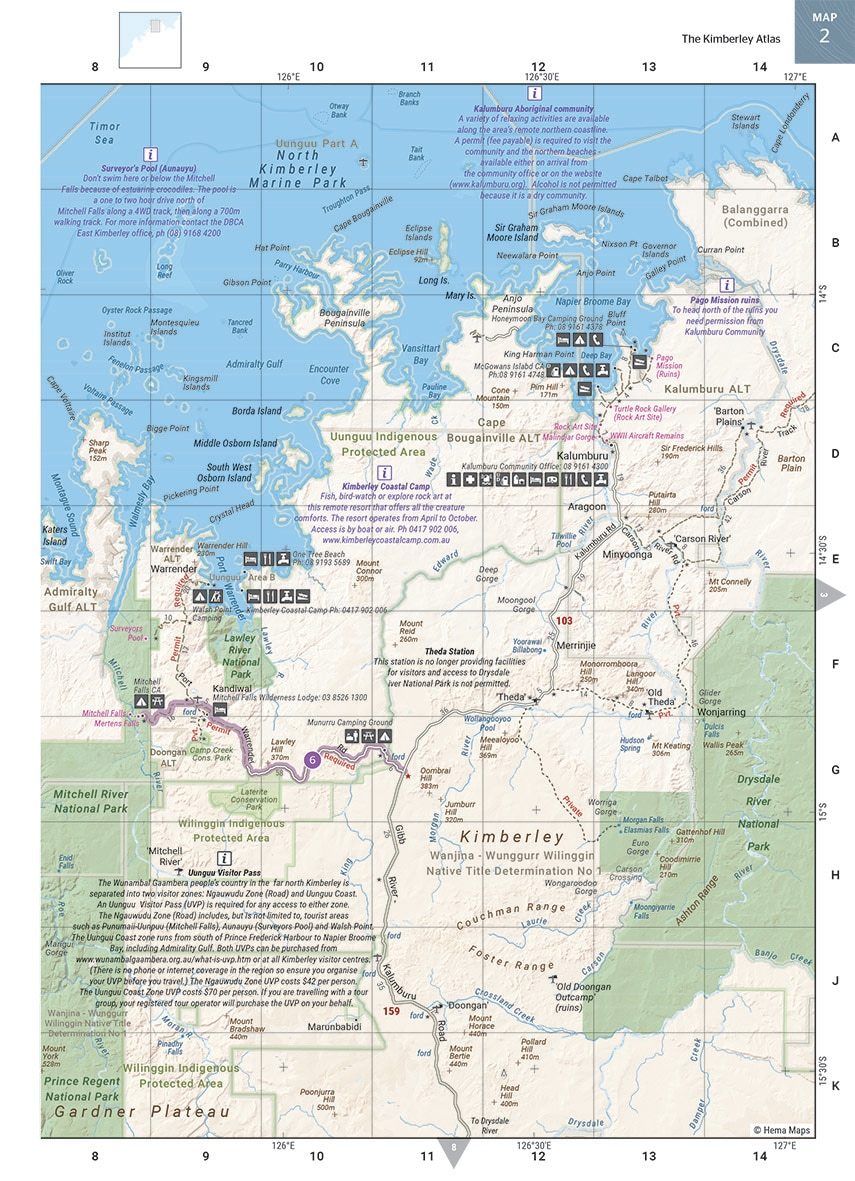 Atlas routier et guide du Kimberley (Australie) | Hema Maps - La Compagnie des Cartes