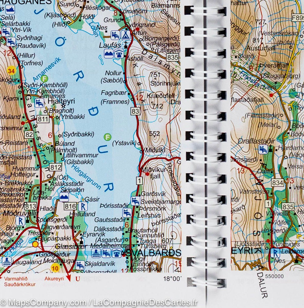 Atlas routier de l'Islande (grand format) | Ferdakort - La Compagnie des Cartes