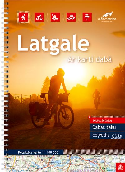 Atlas routier régional (à spirales) - Latgale (Lettonie Est) | Jana Seta atlas Jana Seta 