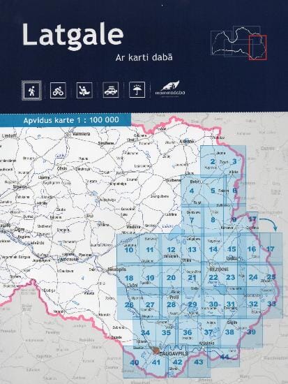 Atlas routier régional (à spirales) - Latgale (Lettonie Est) | Jana Seta atlas Jana Seta 