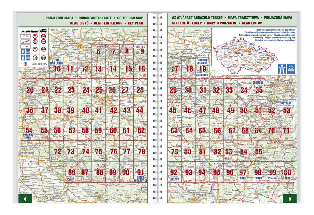 Atlas routier - République Tchèque & Slovaque | Freytag & Berndt atlas Freytag & Berndt 