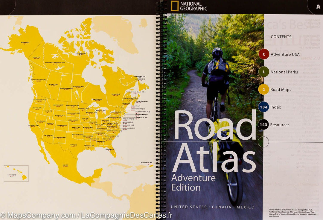 Atlas routier très grand format des USA Canada & Mexique | National Geographic atlas National Geographic 
