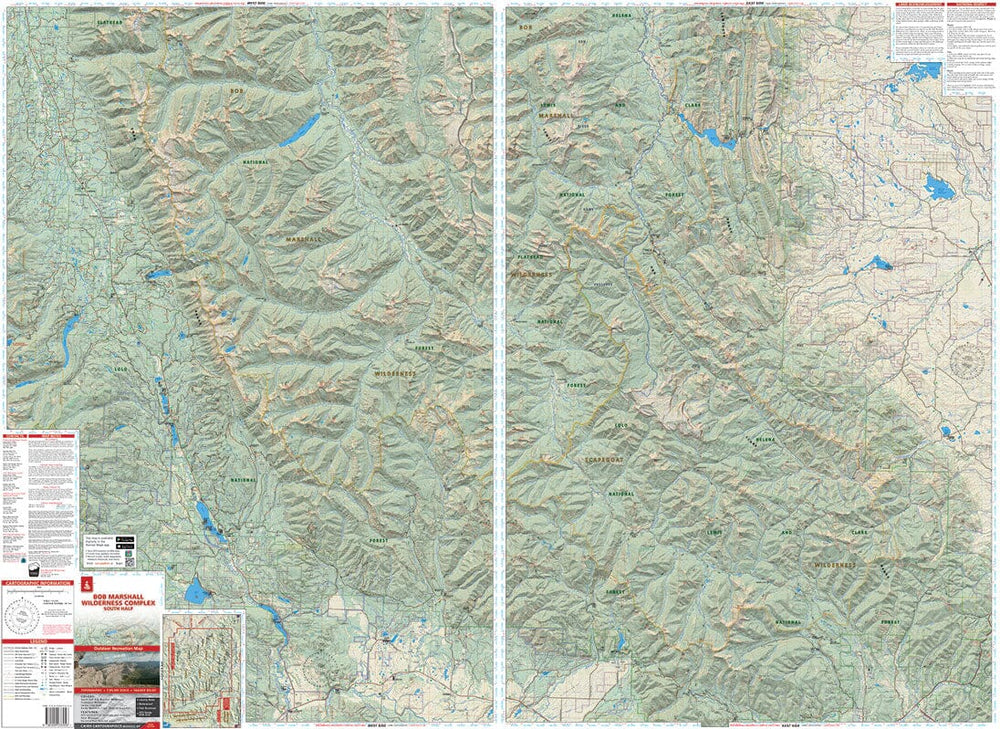 Bob Marshall Wilderness : South Half (Montana) | Cairn Cartographics carte pliée Cairn Cartographics 