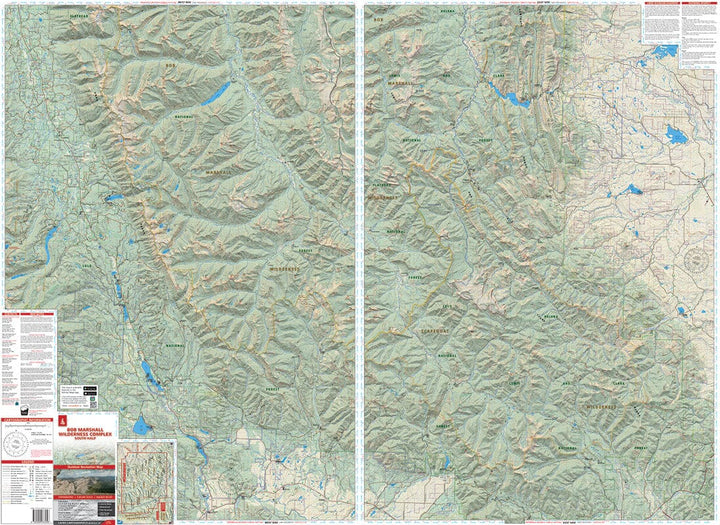 Bob Marshall Wilderness : South Half (Montana) | Cairn Cartographics carte pliée Cairn Cartographics 