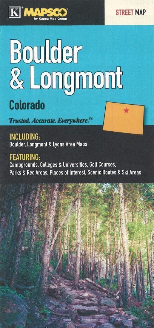 Boulder and Longmont - Colorado | Kappa Map Group Road Map 