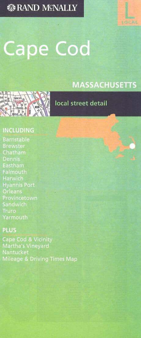 Cape Cod: local street detail | Rand McNally carte pliée 