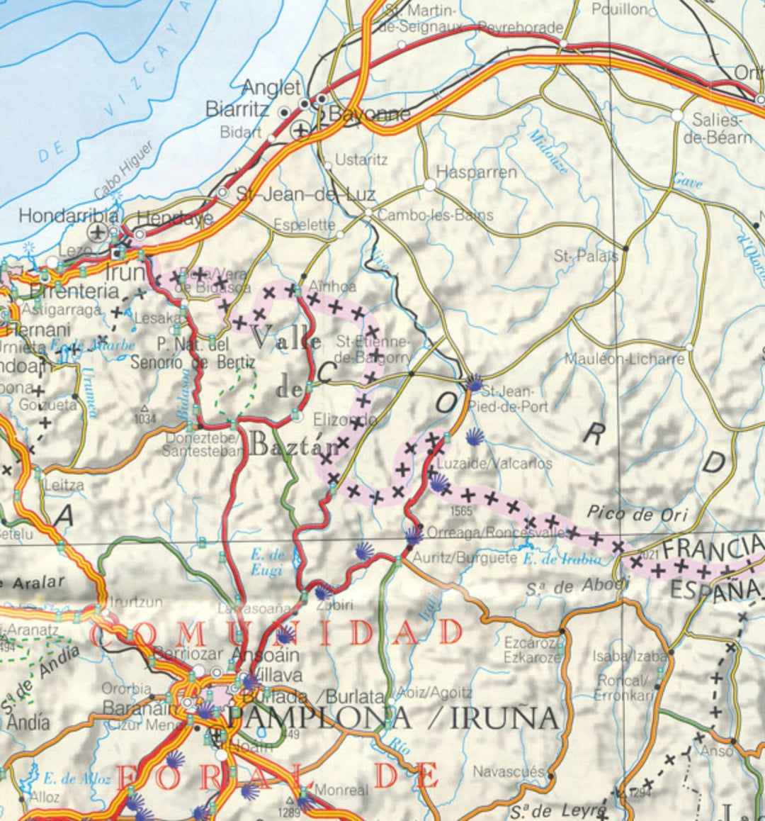 Carte - Chemin de St Jacques, vue d'ensemble | CNIG carte pliée CNIG 