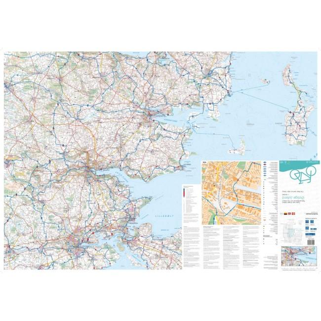 Carte cycliste du Danemark n° 4 - Jutland Est | Nordisk Korthandel carte pliée Scanmaps 