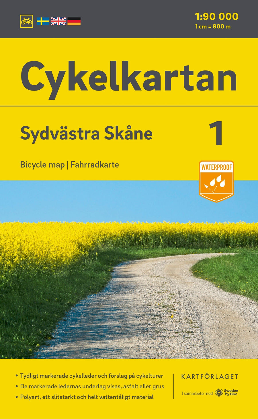 Carte cycliste n° 01 - Skane Sud-ouest (Suède) | Norstedts carte pliée Norstedts 