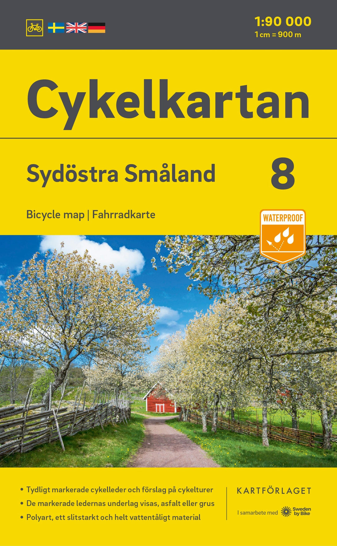Carte cycliste n° 08 - Smaland Sud-est (Suède) | Norstedts carte pliée Norstedts 
