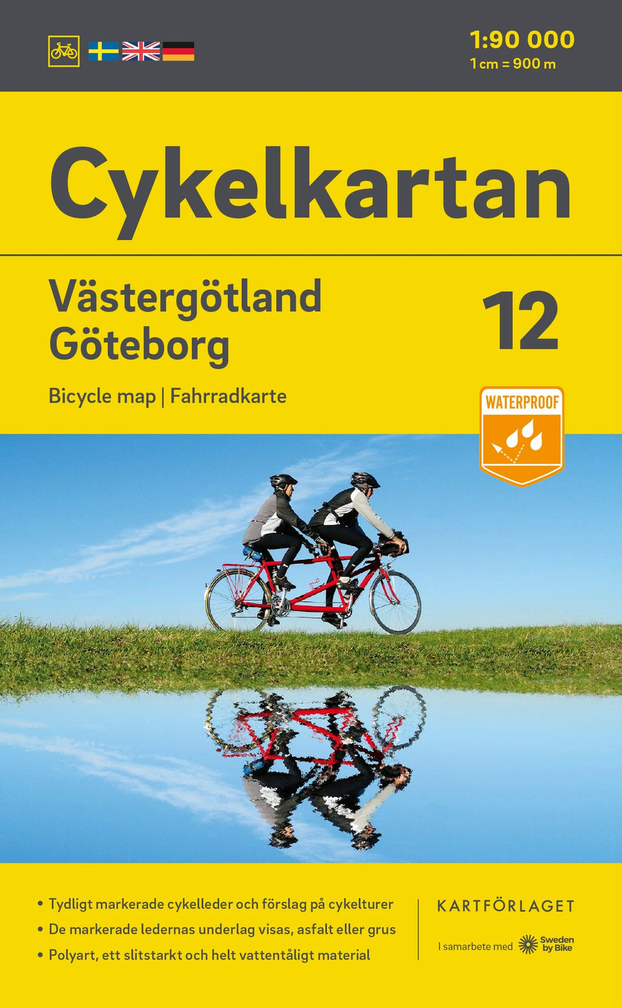 Carte cycliste n° 12 - Västergötland / Göteborg (Suède) | Norstedts carte pliée Norstedts 