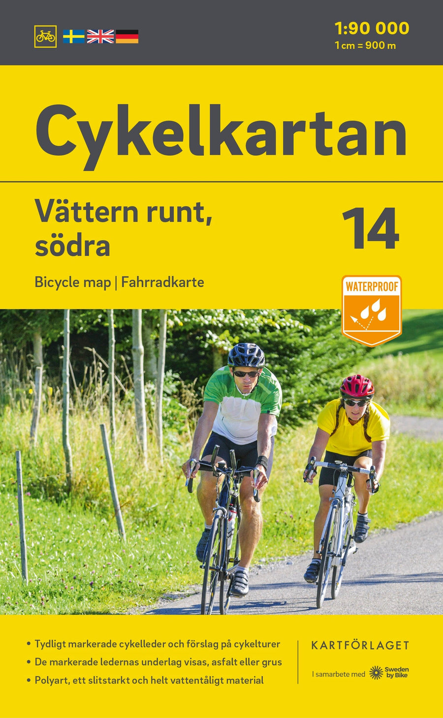 Carte cycliste n° 14 - Lac Vätter Sud (Suède) | Norstedts carte pliée Norstedts 