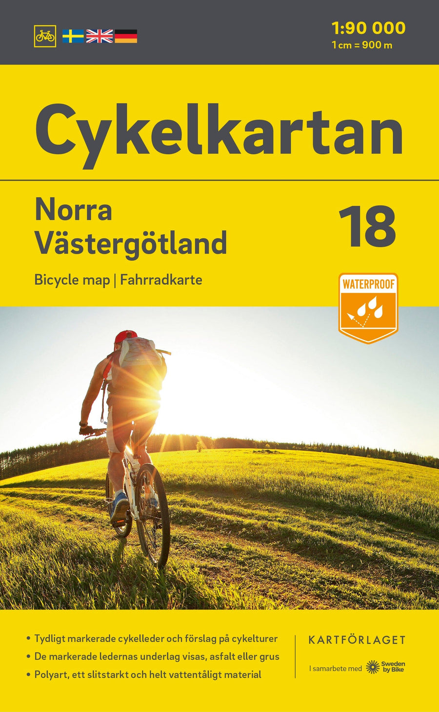 Carte cycliste n° 18 - Västergotland Nord (Suède) | Norstedts carte pliée Norstedts 