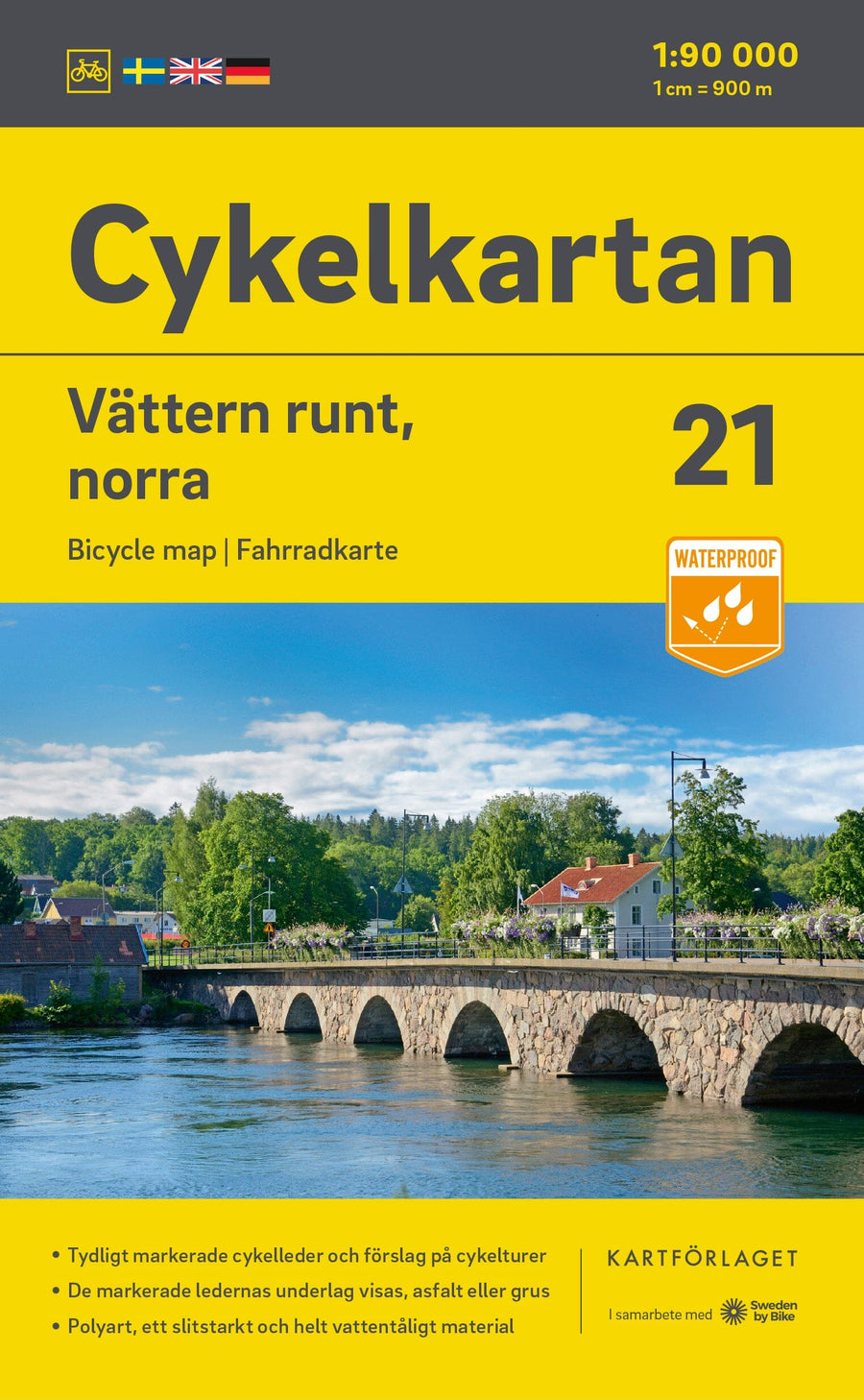 Carte cycliste n° 21 - Lac Vätter Nord (Suède) | Norstedts carte pliée Norstedts 