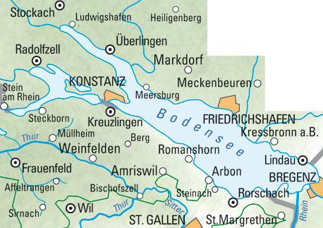Carte cycliste n° VK.02 - Lac de Constance, Thurgau carte cycliste (allemagne, Suisse, Autriche) | Kümmerly & Frey carte pliée Kümmerly & Frey 