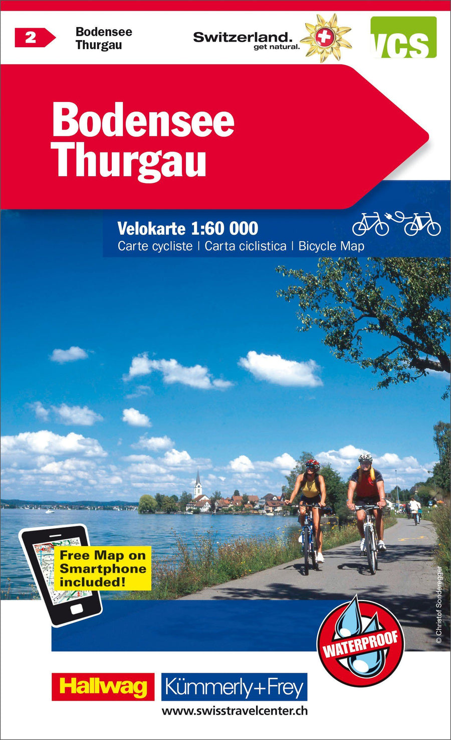 Carte cycliste n° VK.02 - Lac de Constance, Thurgau carte cycliste (allemagne, Suisse, Autriche) | Kümmerly & Frey carte pliée Kümmerly & Frey 