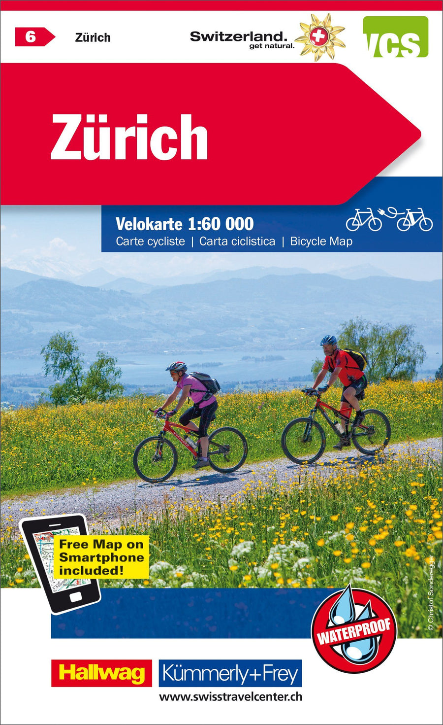 Carte cycliste n° VK.06 - Zürich & env. (Suisse) | Kümmerly & Frey carte pliée Kümmerly & Frey 