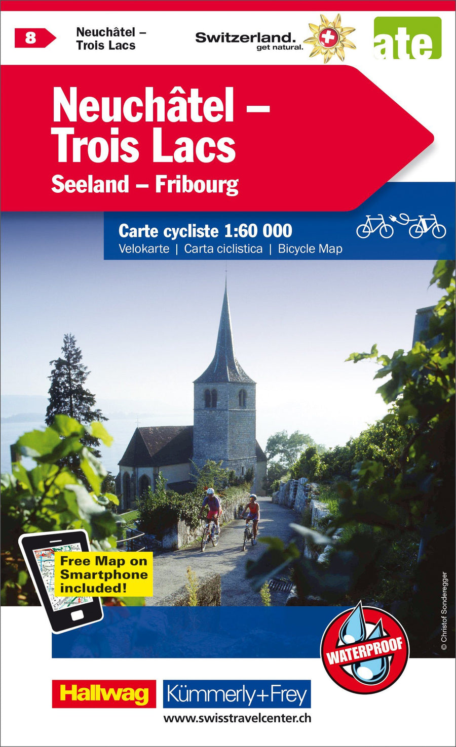 Carte cycliste n° VK.08 - Neuchâtel, Trois Lacs (Suisse) | Kümmerly & Frey carte pliée Kümmerly & Frey 