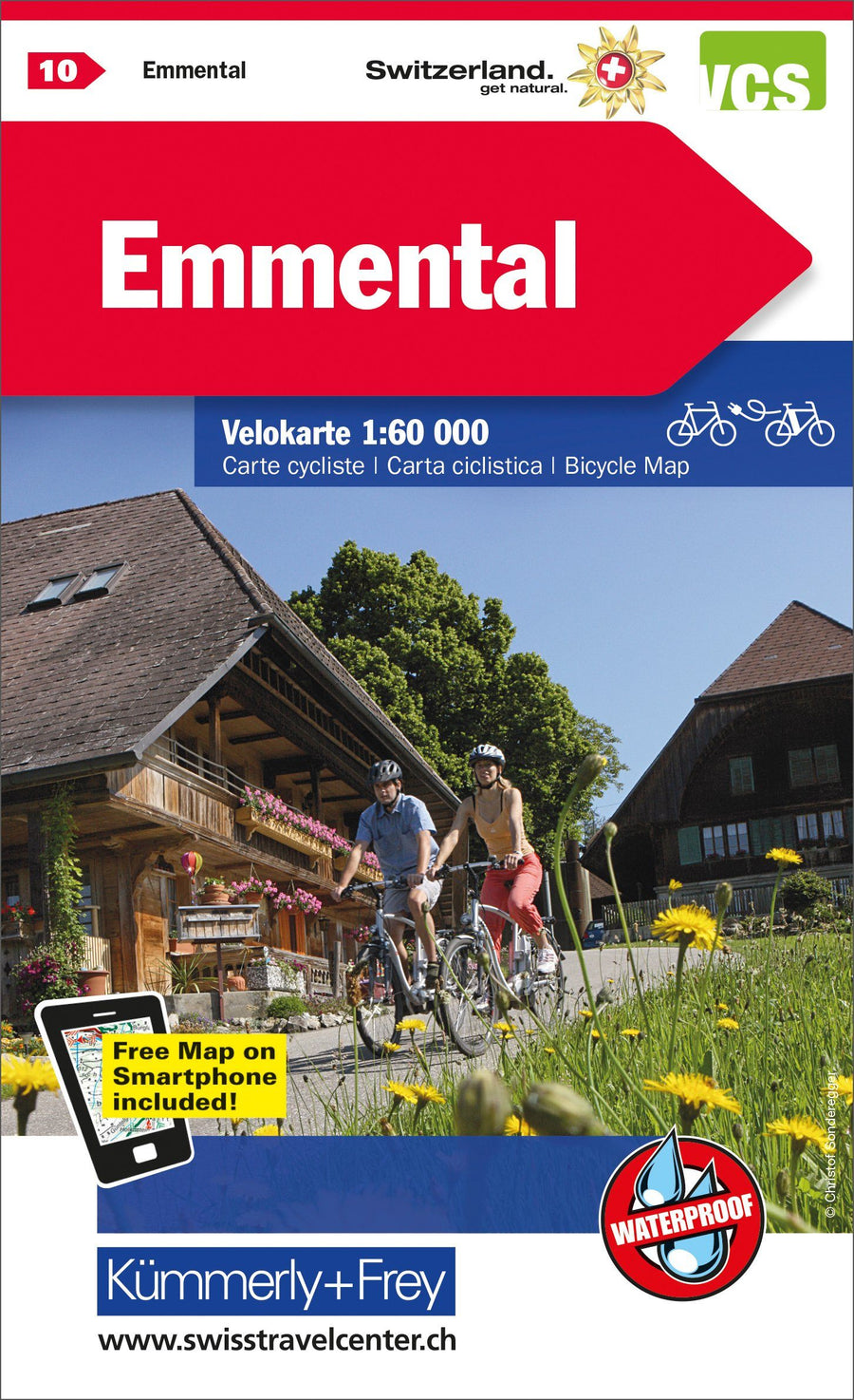 Carte cycliste n° VK.10 - Emmental (Suisse) | Kümmerly & Frey carte pliée Kümmerly & Frey 