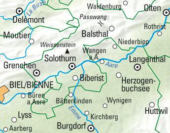 Carte cycliste n° VK.19 - Solothurn (Suisse) | Kümmerly & Frey carte pliée Kümmerly & Frey 
