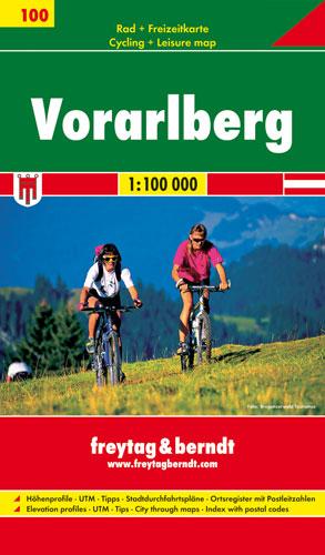 Carte cycliste - Voralberg à vélo + VTT, n° RK100 | Freytag & Berndt carte pliée Freytag & Berndt 