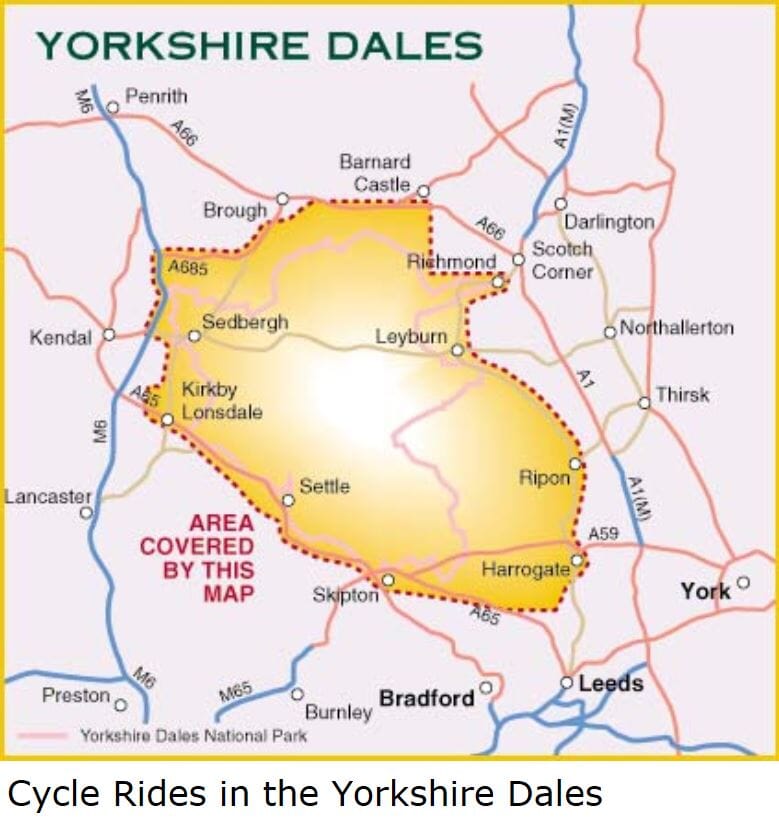 Carte cycliste - Yorkshire Dales, Cycle Rides | Harvey Maps - Cycling maps carte pliée Harvey Maps 