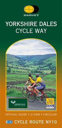 Carte cycliste - Yorkshire Dales Cycle way | Harvey Maps - Cycling maps carte pliée Harvey Maps 