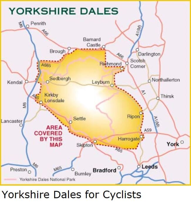 Carte cycliste - Yorkshire Dales | Harvey Maps - Cycling maps carte pliée Harvey Maps 