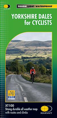 Carte cycliste - Yorkshire Dales | Harvey Maps - Cycling maps carte pliée Harvey Maps 