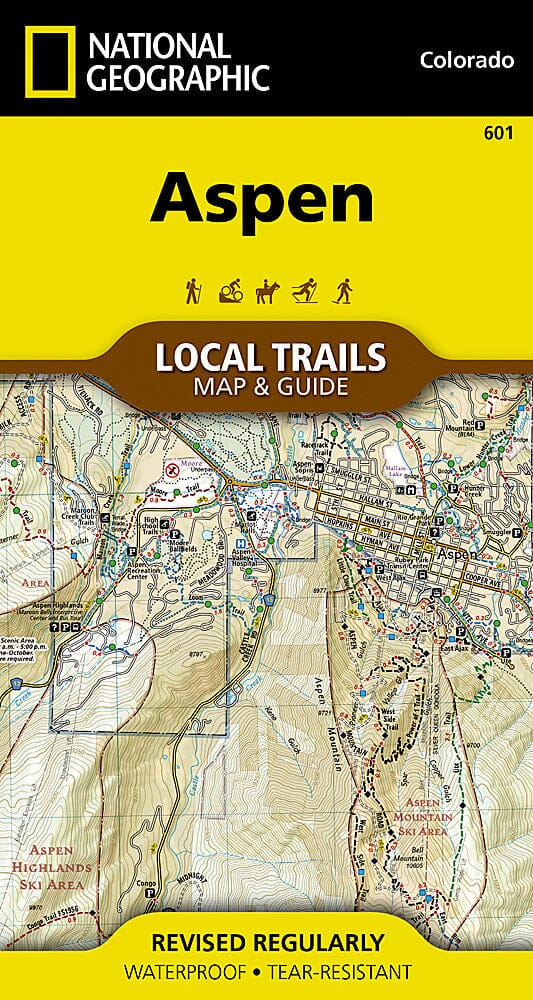 Carte d'Aspen [Local Trails] National Geographic La Compagnie des