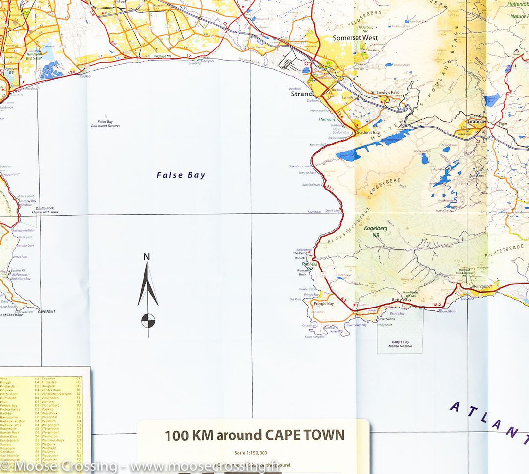 Carte de la région du Cap (Afrique du Sud) | Cabex Map - La Compagnie des Cartes