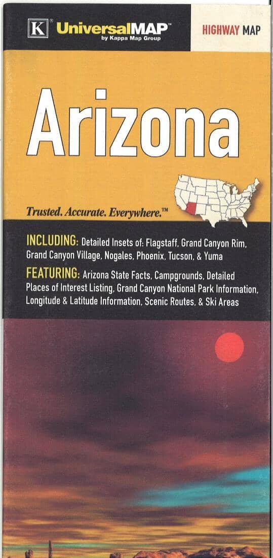 Arizona State Map | Kappa Map Group Road Map 