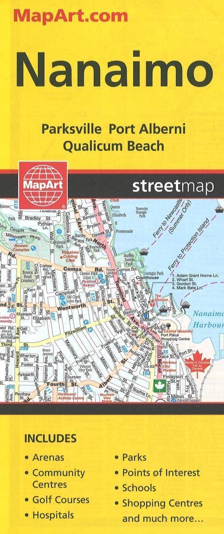 Nanaimo, Bc Map | Canadian Cartographics Corporation Road Map 