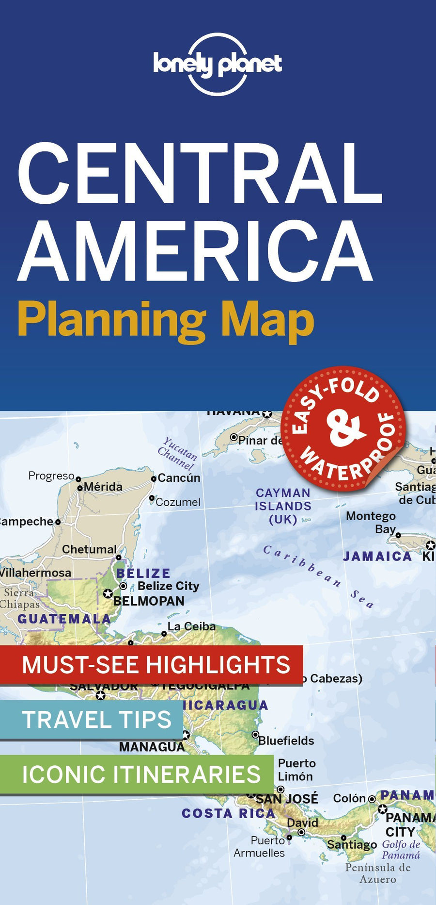 Carte de planification (en anglais) - Central America | Lonely Planet carte pliée Lonely Planet 