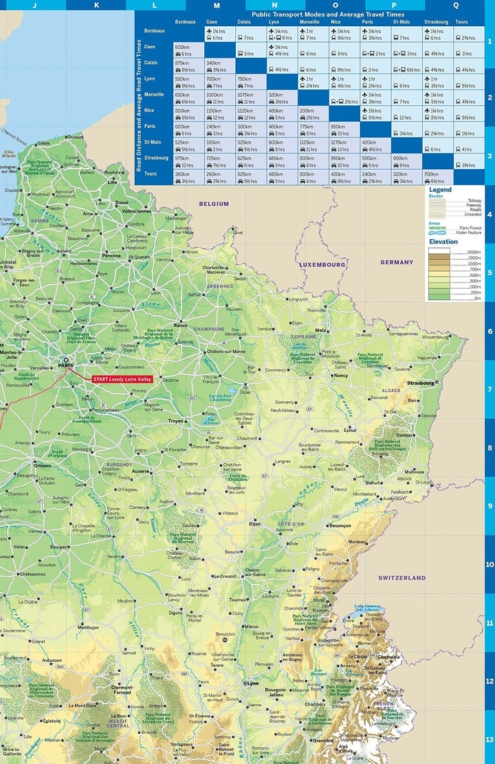 Carte de planification (en anglais) - France | Lonely Planet carte pliée Lonely Planet 