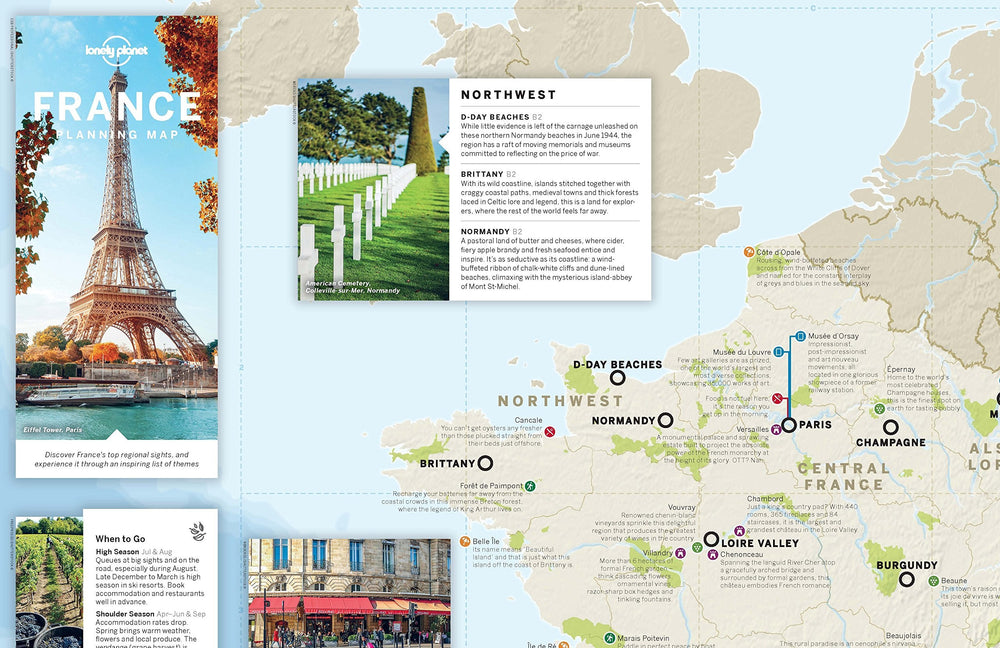Carte de planification (en anglais) - France | Lonely Planet carte pliée Lonely Planet 
