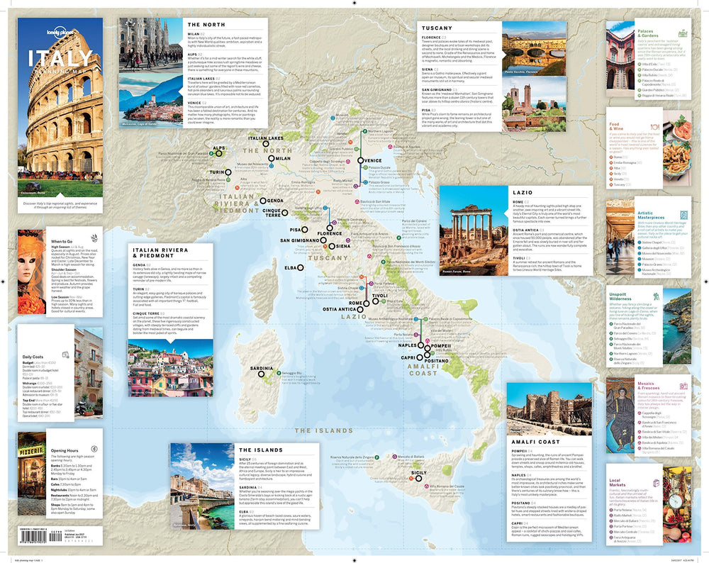 Carte de planification (en anglais) - Italy | Lonely Planet carte pliée Lonely Planet 