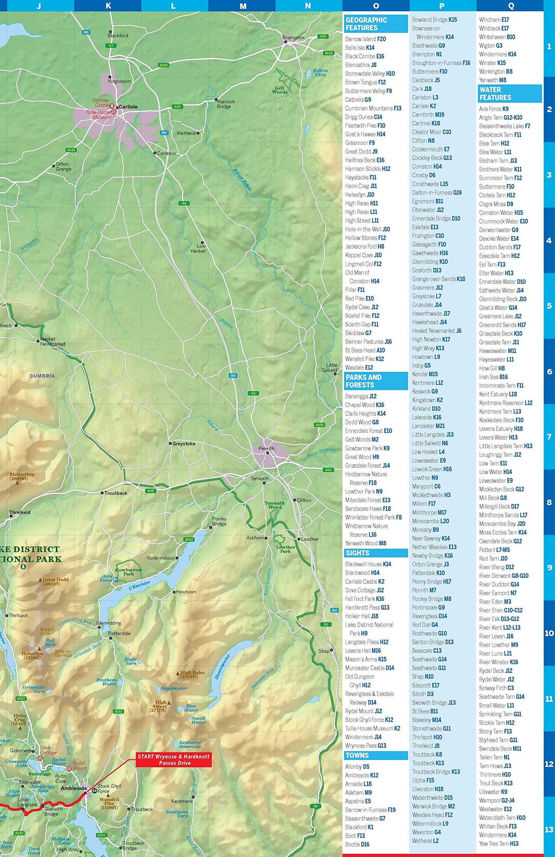 Carte de planification (en anglais) - Lake District & Cumbria | Lonely Planet carte pliée Lonely Planet 
