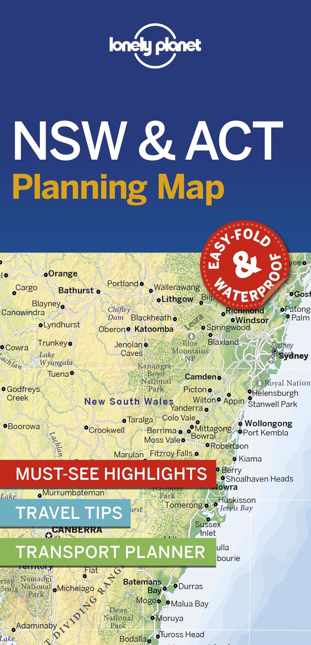 Carte de planification (en anglais) - New South Wales & Australian Capital Territory | Lonely Planet carte pliée Lonely Planet 