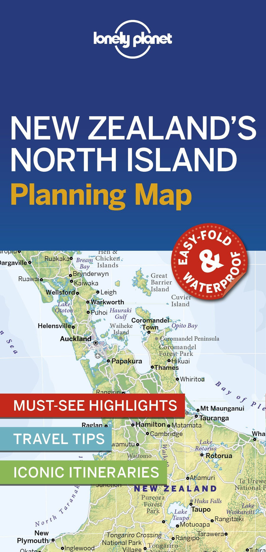 Carte de planification (en anglais) - New Zealand : North island | Lonely Planet carte pliée Lonely Planet 