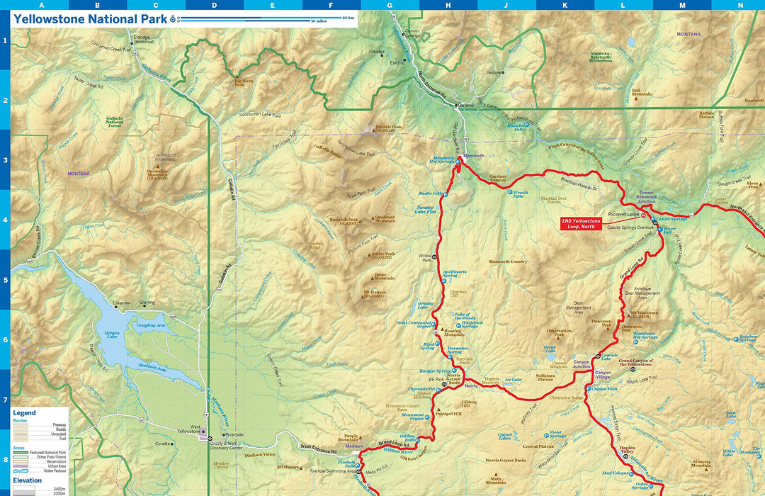 Carte de planification (en anglais) - Yellowstone national park | Lonely Planet carte pliée Lonely Planet 